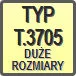 Piktogram - Typ: T.3705-DUŻE